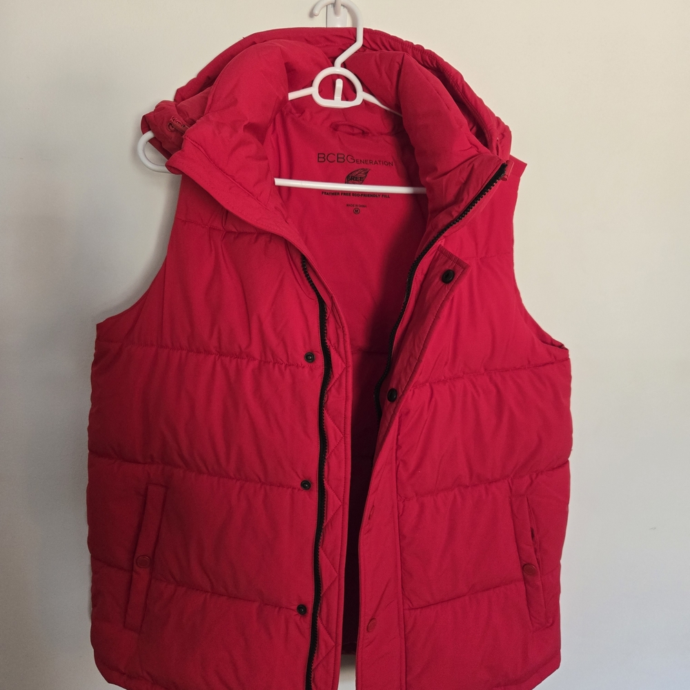BCBGeneration Red Puffer Vest